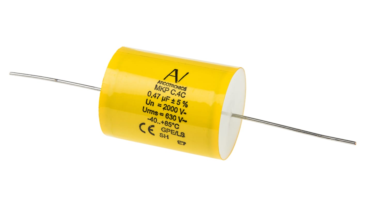 KEMET C4C Metallised Polypropylene Film Capacitor, 2kV dc, ±5%, 470nF, Through Hole