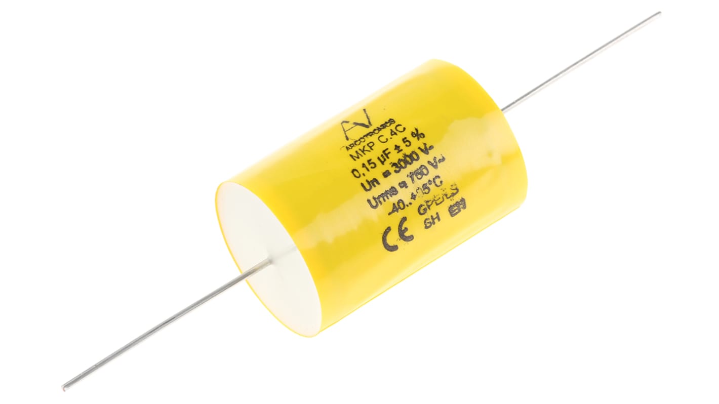 KEMET C4C Metallised Polypropylene Film Capacitor, 3kV dc, ±5%, 150nF, Through Hole