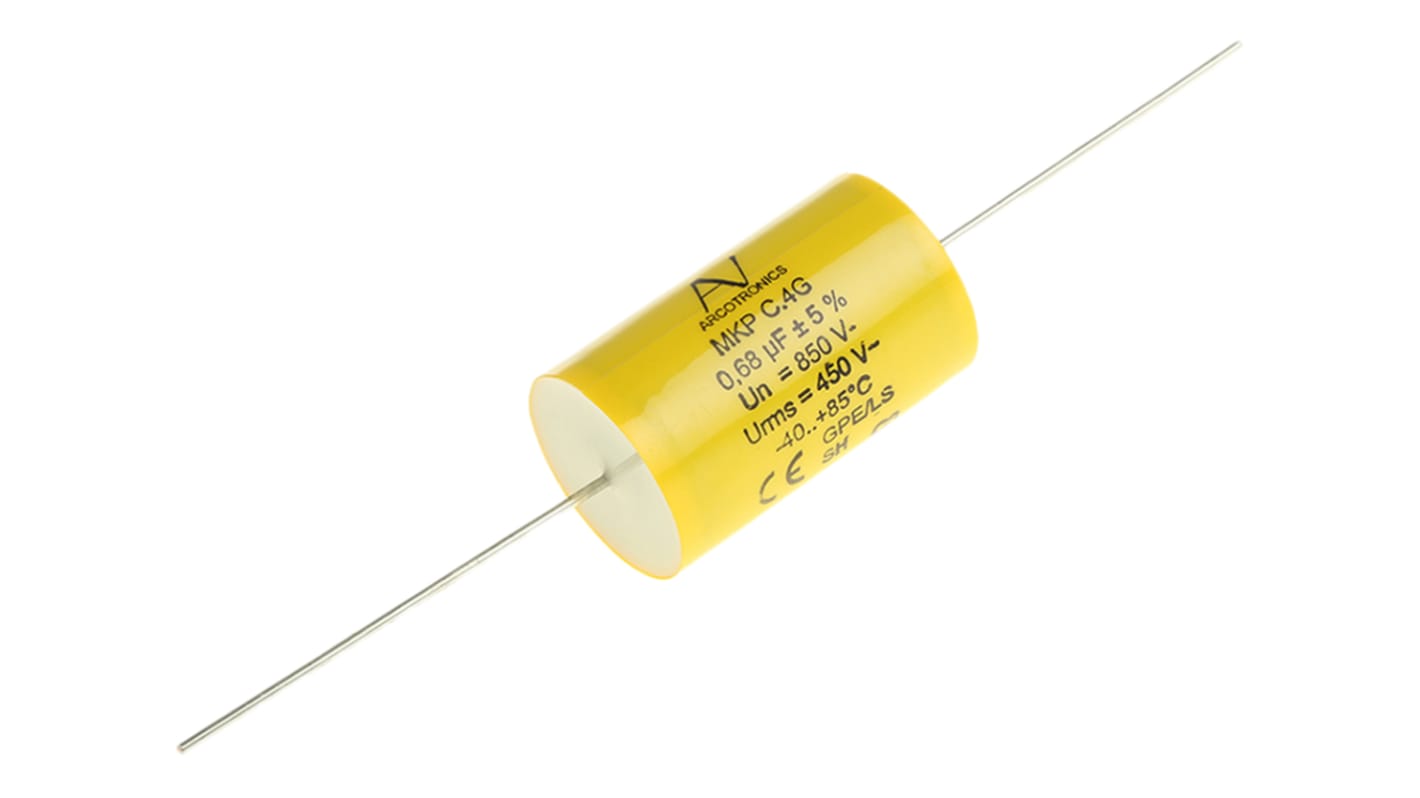 KEMET C4G Polypropylene Capacitor PP, 850V dc, ±5%, 680nF, Through Hole