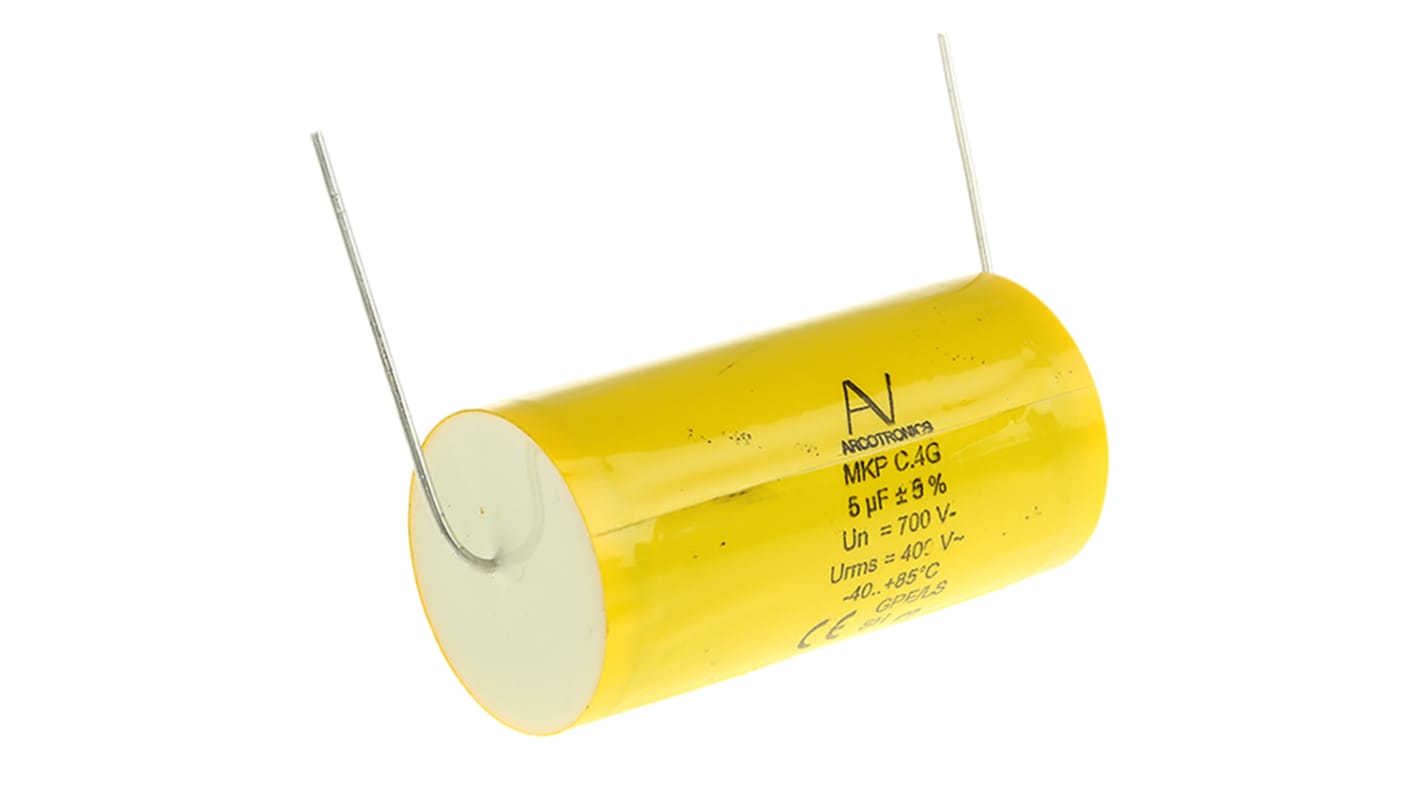 KEMET C4G Polypropylene Capacitor PP, 700V dc, ±5%, 5μF, Through Hole