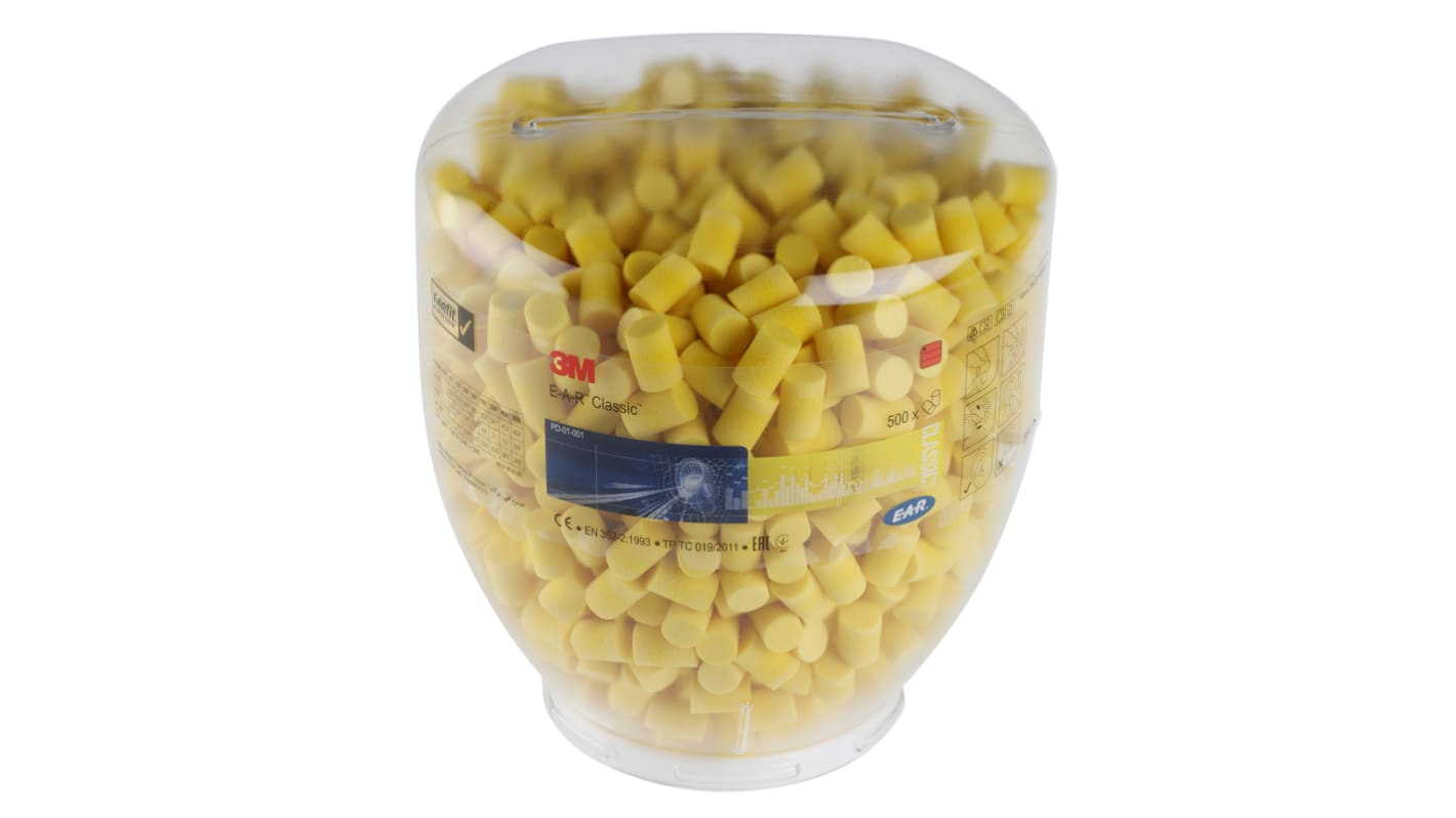 Bouchons d'oreilles Sans cordon jetables 3M E.A.R Classic 31dB Jaune x 500 paires