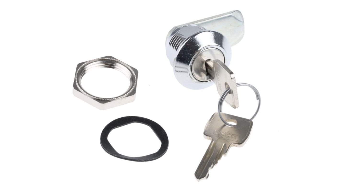 Euro-Locks a Lowe & Fletcher group Company Camlock, 16mm Panel-to-Tongue, 23 x 20.2mm Cutout, Key Unlock