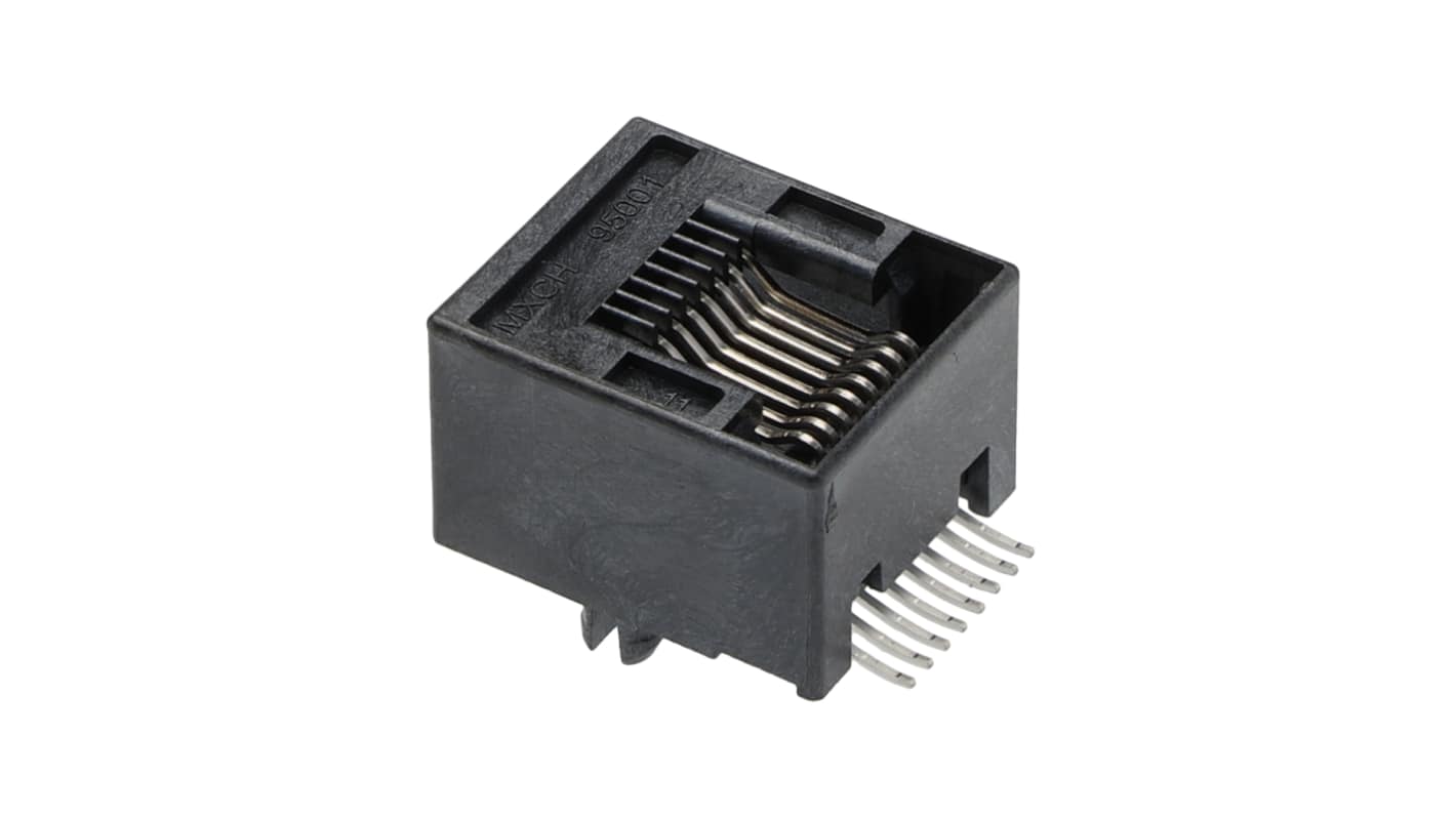 Molex RJ45 csatlakozó 8 utas Cat3, Derékszögű, Nő 1, 95501 sorozat 95501