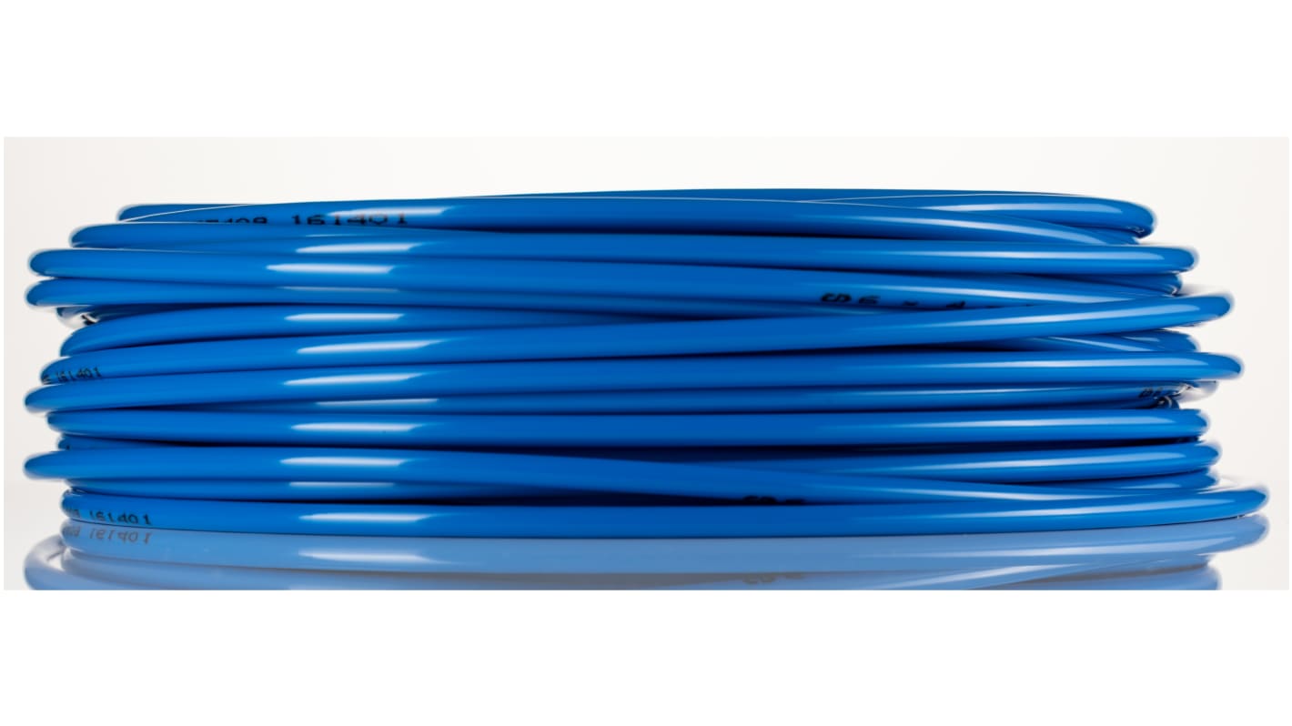 Tubo per aria compressa RS PRO in Nylon, Ø int. 4mm, Ø est. 6mm, lungh. 30m, col. Blu