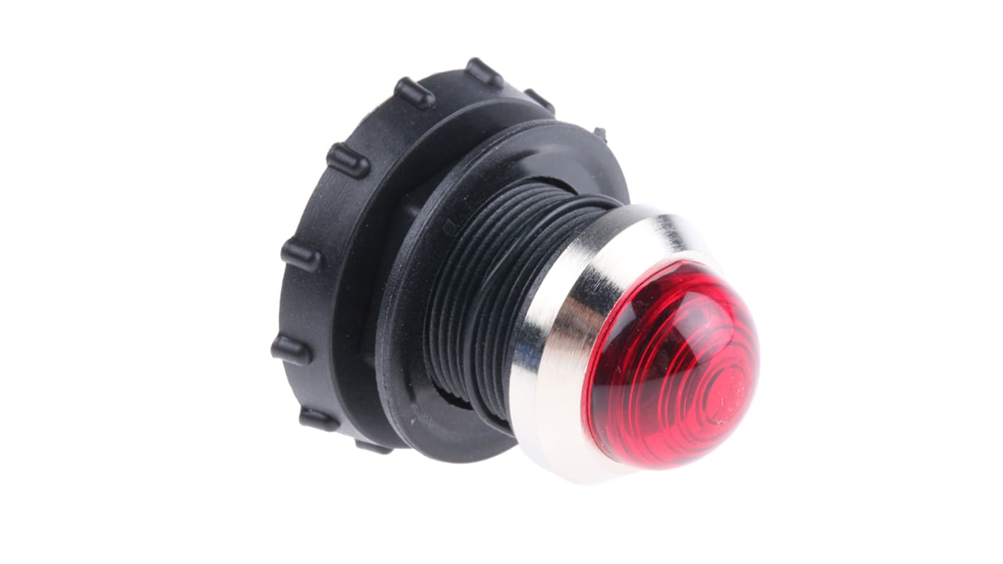 LED Indicator Lens & Lampholder Combination, Panel Mount