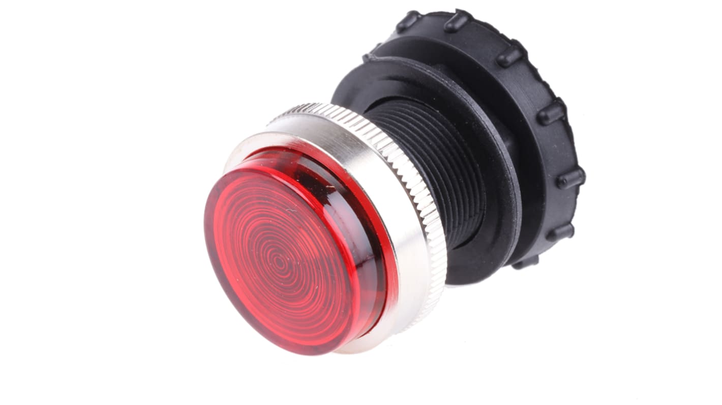 LED Indicator Lens & Lampholder Combination, Panel Mount