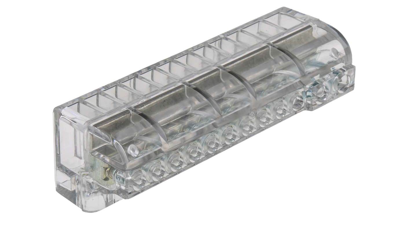 RS PRO Clear Non-Fused DIN Rail Terminal, 16mm², Screw Termination