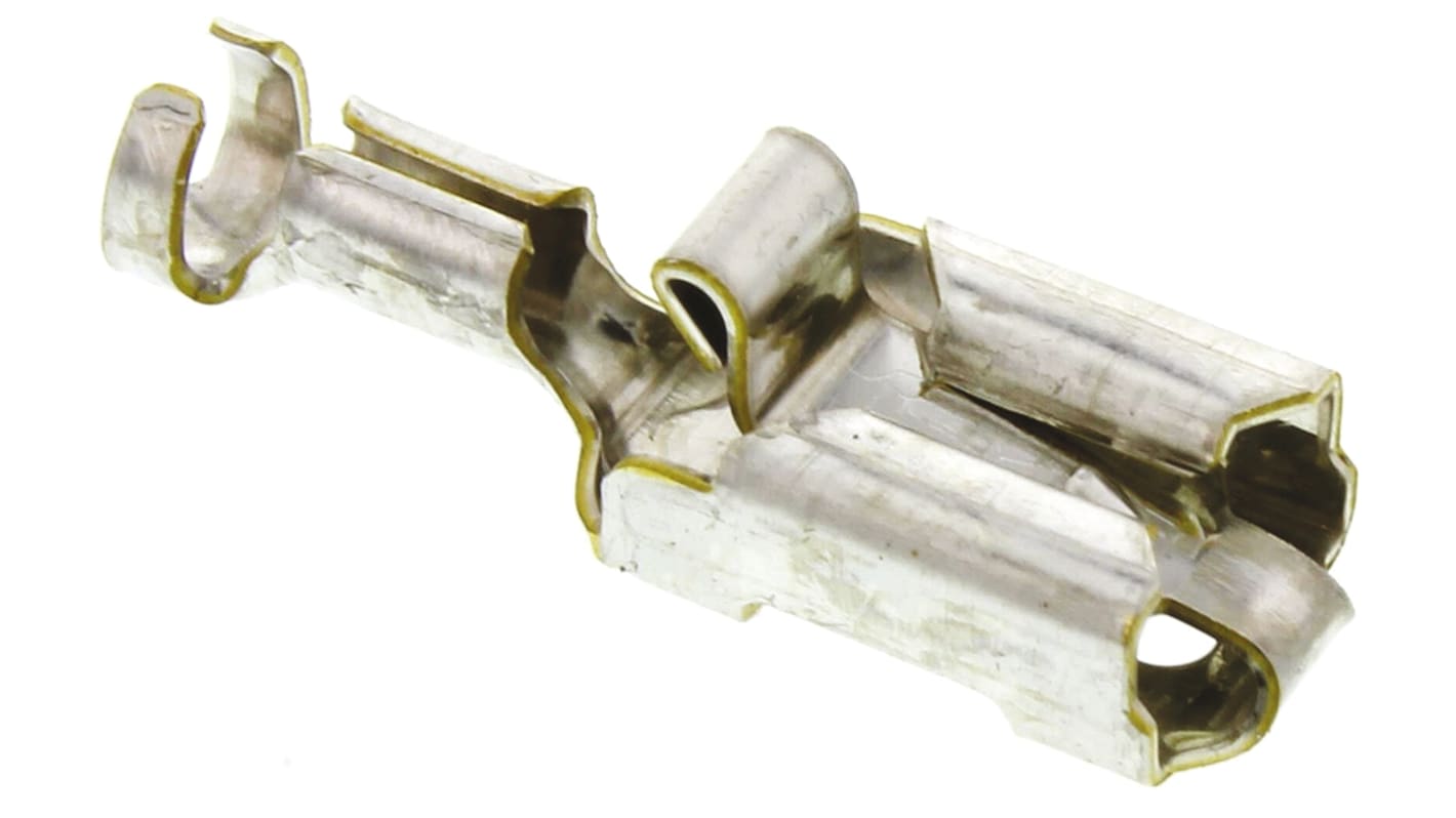 TE Connectivity Positive Lock .250 Mk I Uninsulated Female Spade Connector, Receptacle, 6.35 x 0.81mm Tab Size, 0.8mm²