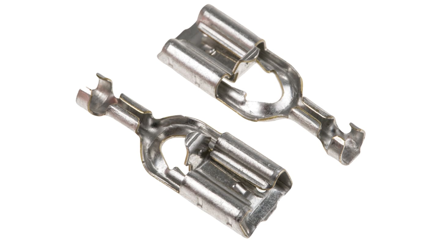 TE Connectivity Positive Lock .250 Mk II Uninsulated Female Spade Connector, Receptacle, 0.5mm² to 1.5mm²