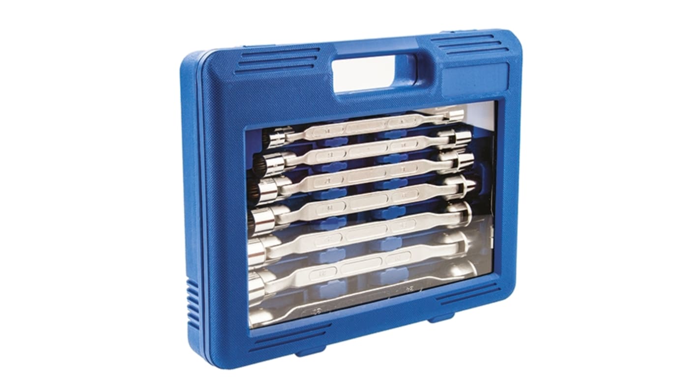 RS PRO 10-Piece Box Wrench Set, 8 → 27 mm, Chrome Vanadium Steel