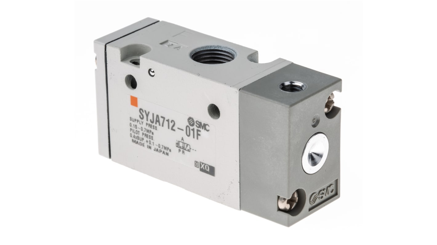 SMC Pneumatic Control Valve - Pilot/Spring G 1/8 SYJA700 Series