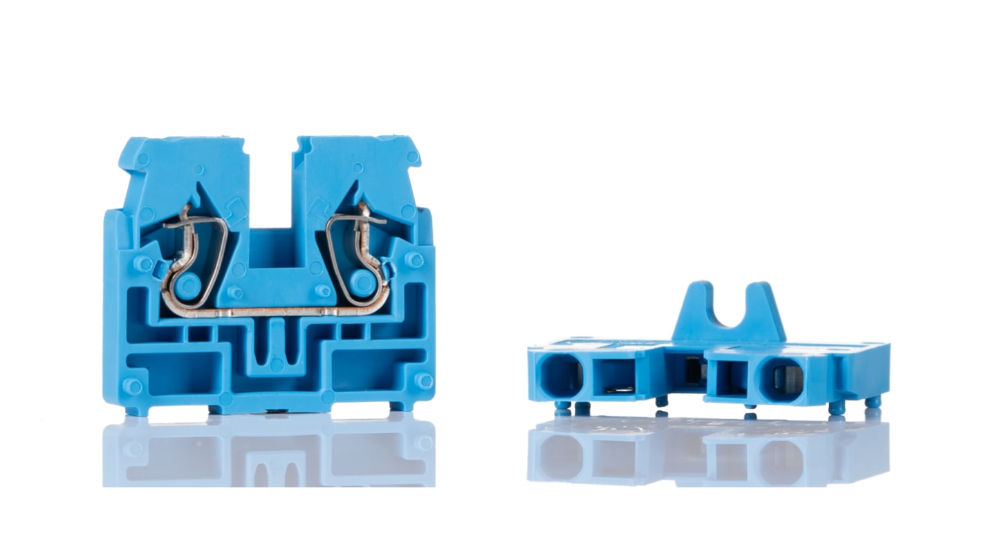 Wago 869 Series Blue DIN Rail Terminal Block, 2.5mm², Single-Level, Cage Clamp Termination, ATEX, IECEx