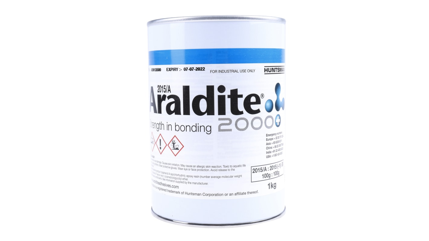 Araldite 2015 Beige 2 kg Epoxy Adhesive Dual Cartridge for Ferrous Metal, Glass Fibre Reinforced Polymer, Non Ferrous