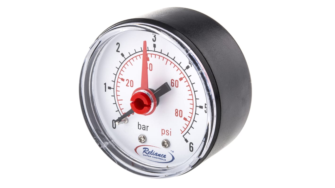 RS PRO 0bar til 6bar Manometer, UKAS kalibreret