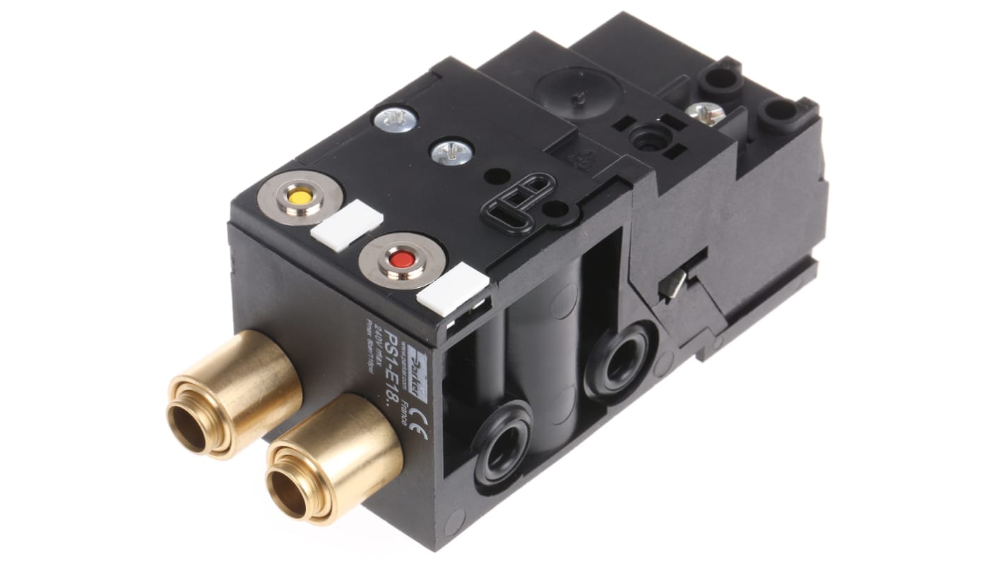 Elettrovalvole per pneumatica Parker, funzione 4/2, azionamento Solenoide/Molla