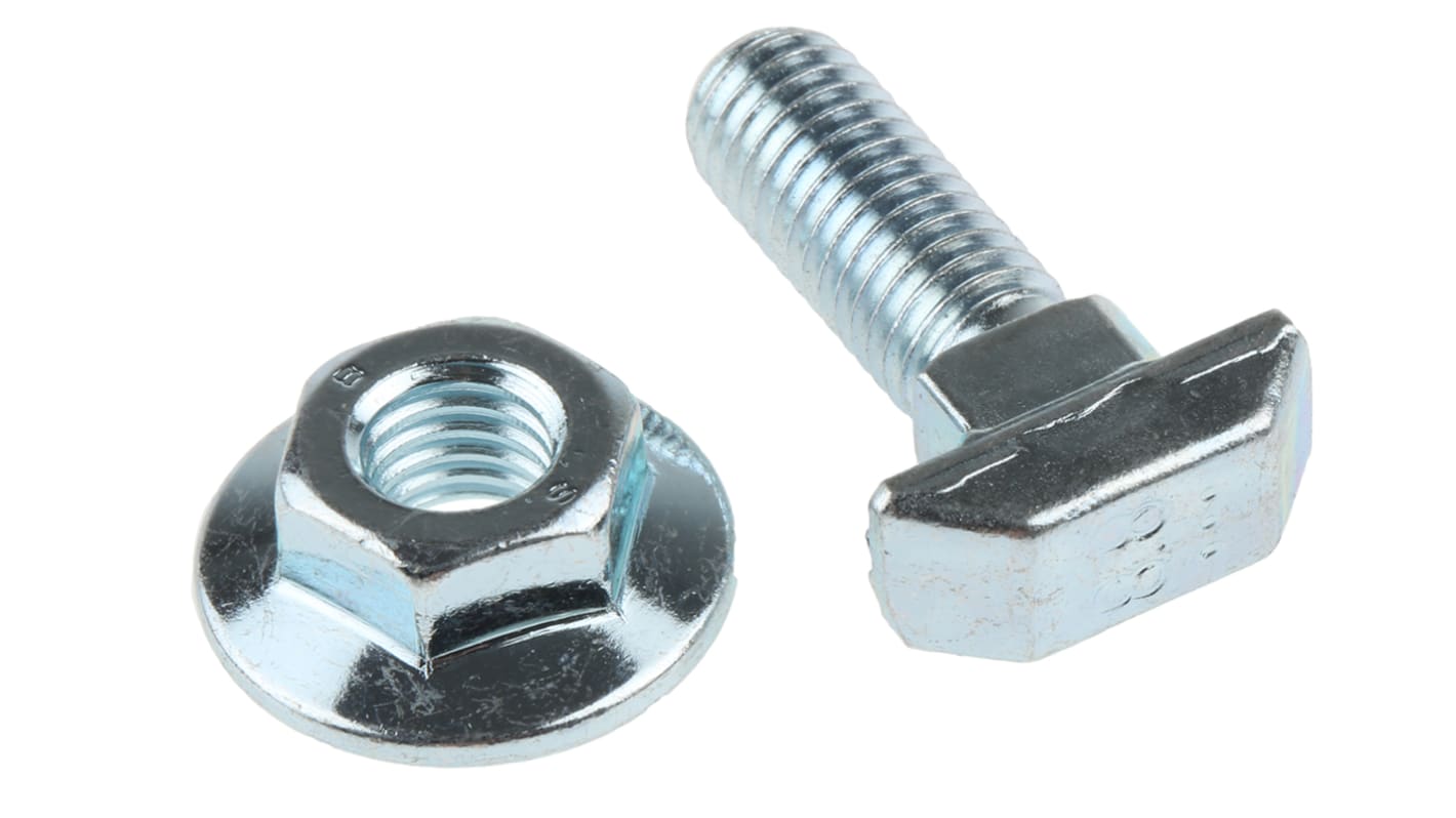 Bosch Rexroth M8 T-Head Bolt Connecting Component, Strut Profile 40 mm, 45 mm, 50 mm, 60 mm, Groove Size 10mm