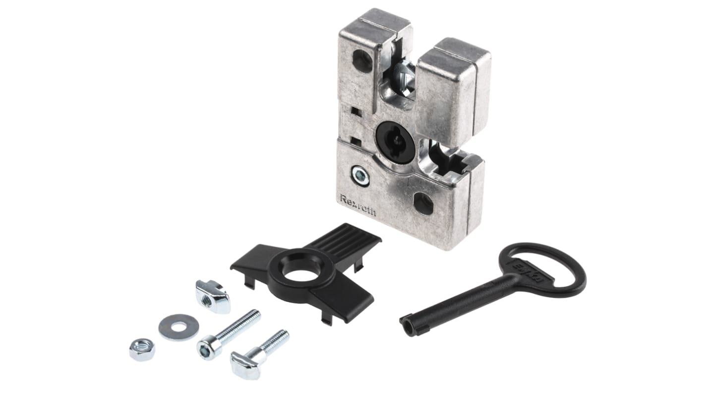 Bosch Rexroth Fröccsöntött alumínium Duplaszakállas zár, S 30 mm, 45 mm, 8mm Slot