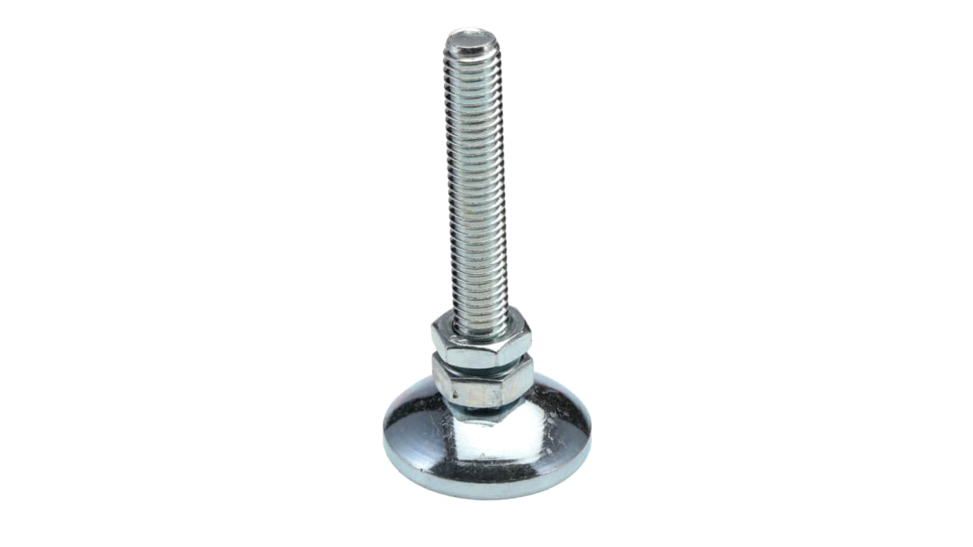 Pie Ajustable de Acero Galvanizado MGE para Pie, para perfil de 30 mm, ranura de 10mm, rosca M8