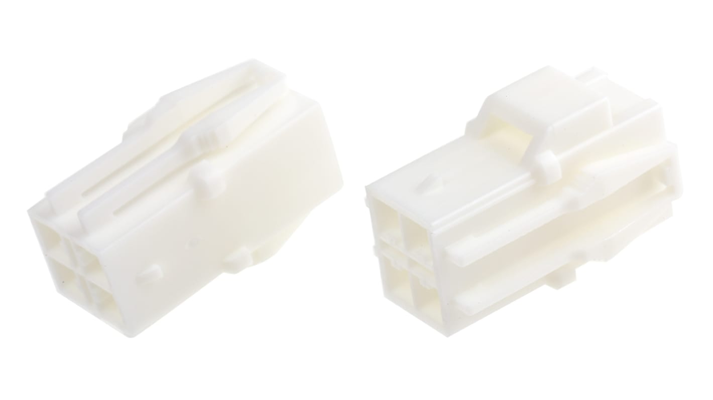 JST Female Connector Housing, 4 Way, 2 Row