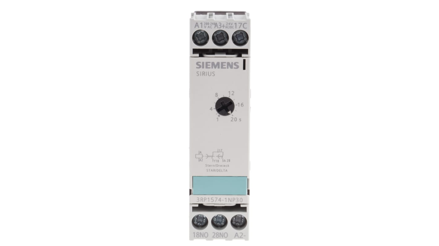 3RP1574-1NP30 | Siemens Single Function Timer Relay, 200 → 240V, SPDT ...