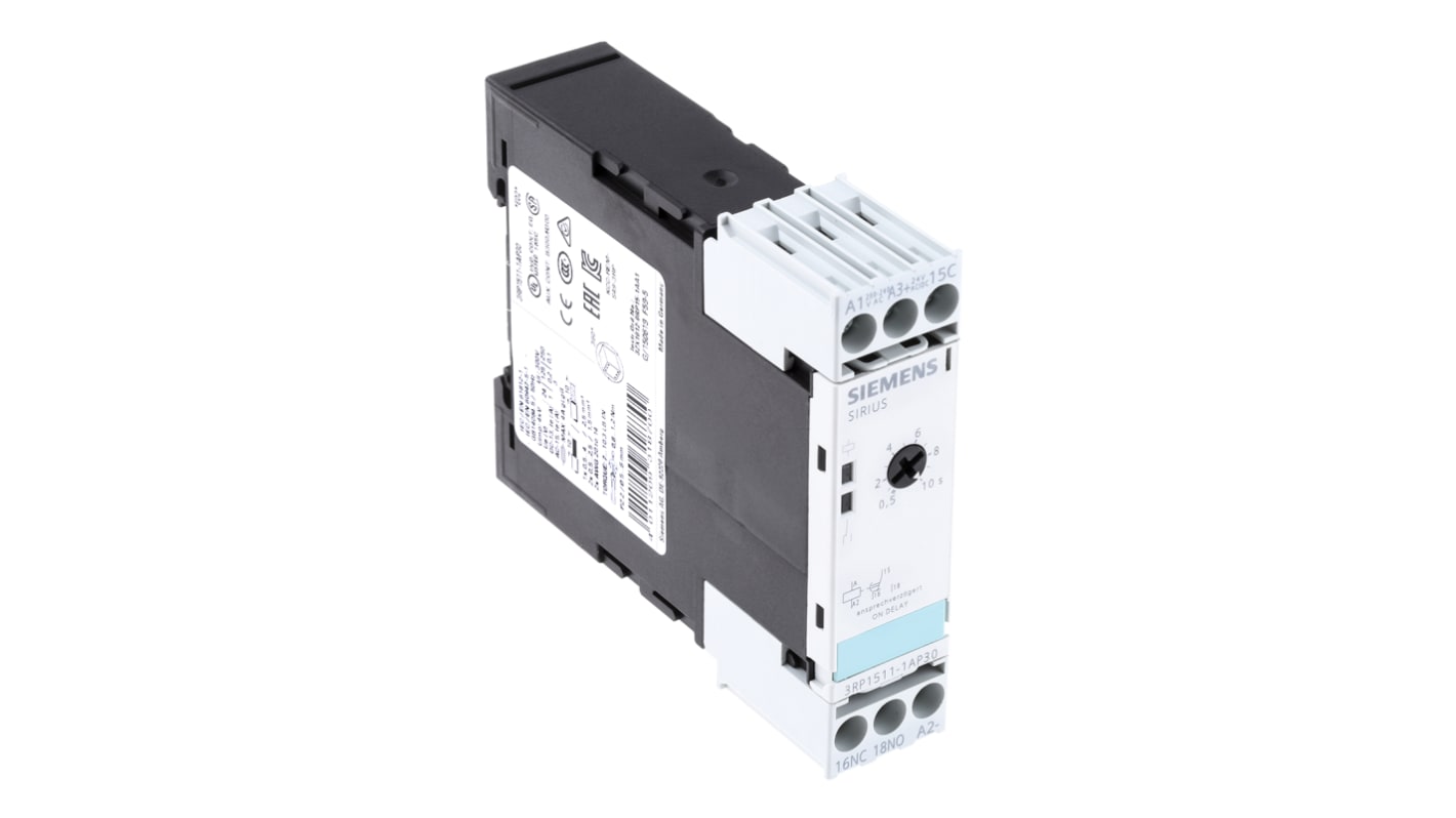 ON Delay Single Time Delay Relay, Screw, 0.5 → 10 s, SPDT, SPDT, 24 V ac, 24 V dc, 200 → 240 V ac