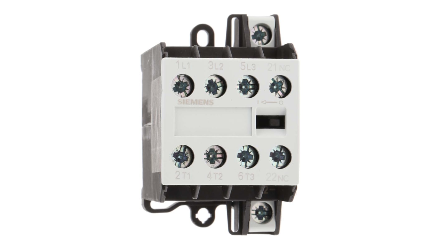 Contattore Siemens, serie 3TG1, 4 poli, 3NO + 1NC, 20 A, bobina 24 V c.c.