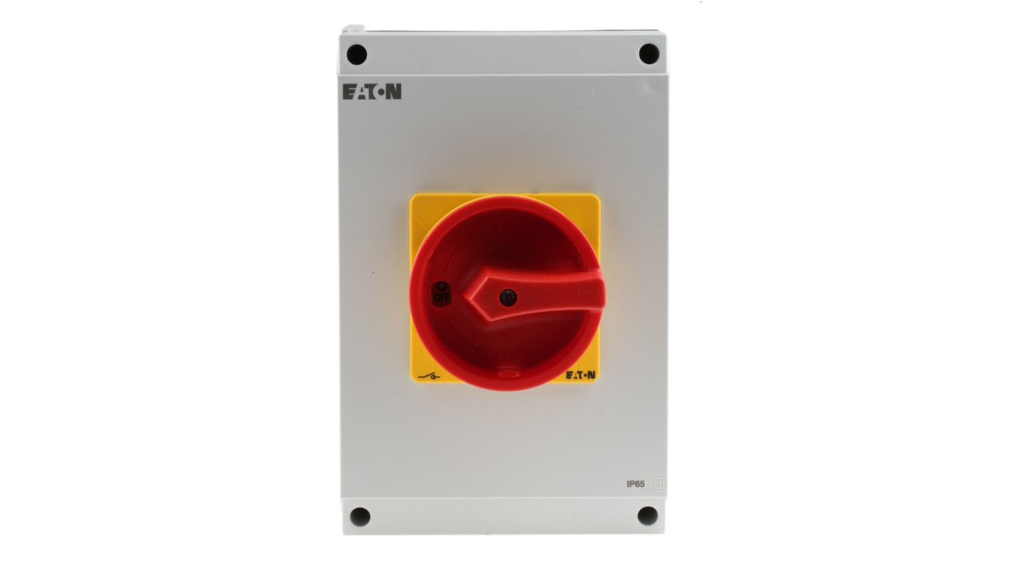 Eaton 6P Pole Surface Mount Isolator Switch - 63A Maximum Current, 22kW Power Rating, IP65