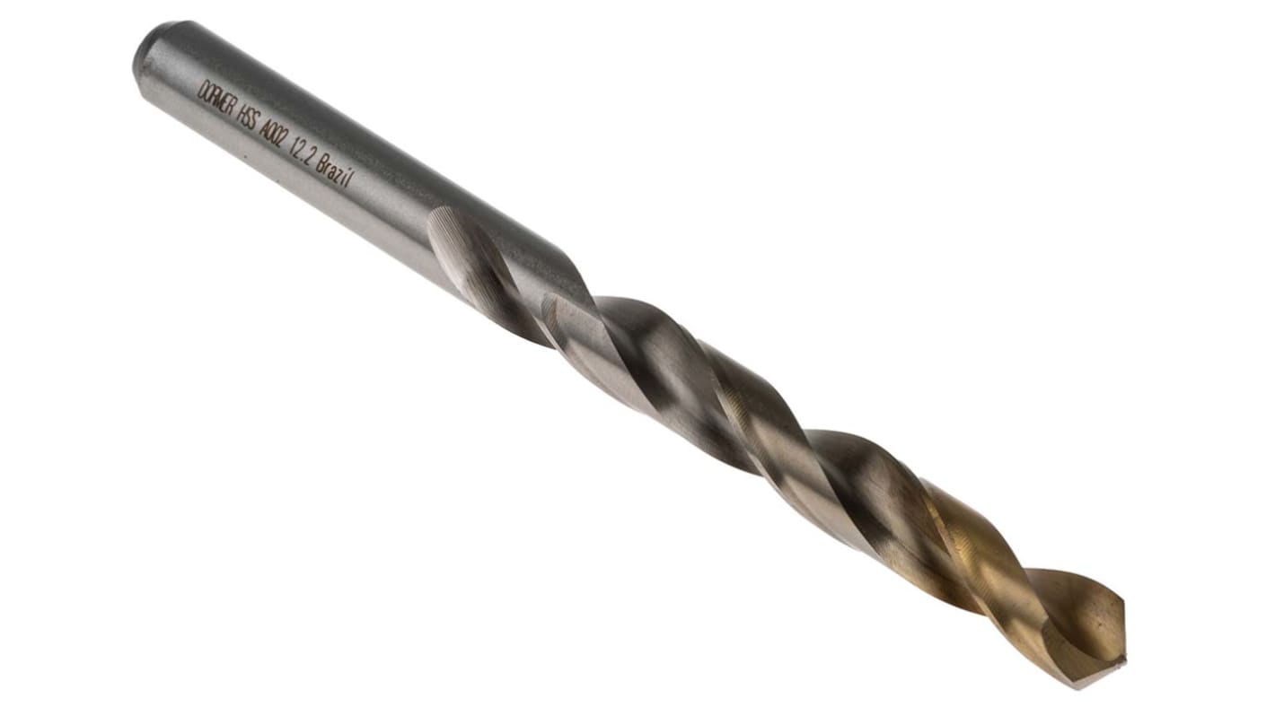 Dormer A002 Series HSS Twist Drill Bit, 12.2mm Diameter, 151 mm Overall