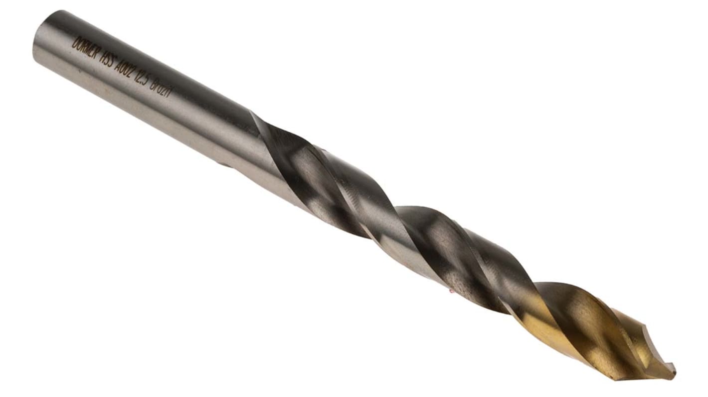 Dormer A002 Series HSS Twist Drill Bit, 12.5mm Diameter, 151 mm Overall