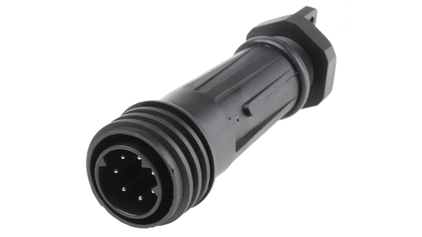 Bulgin Circular Connector, 7 Contacts, Cable Mount, Plug, Male, IP68, Buccaneer 900 Series