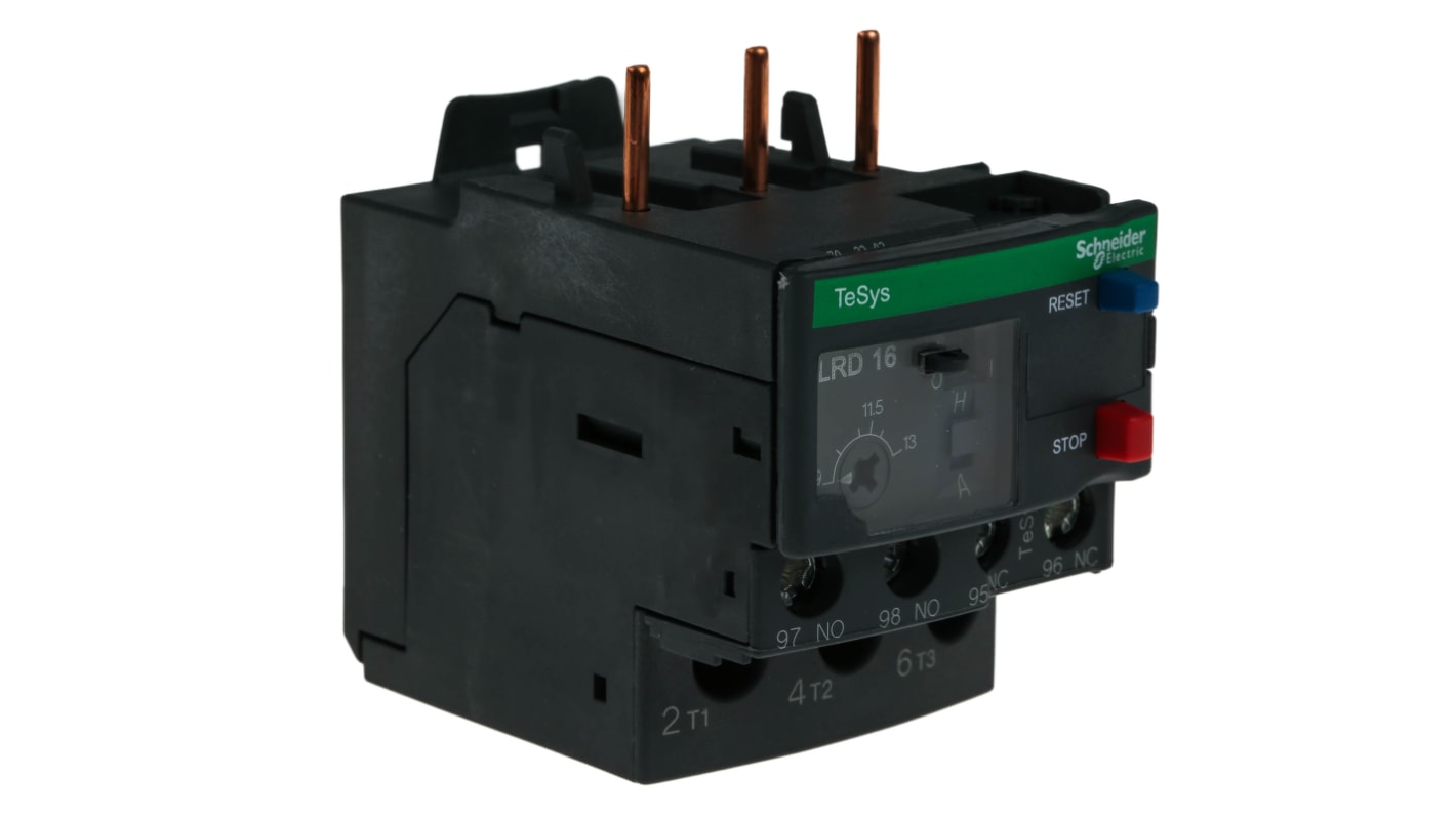 Schneider Electric LRD Thermal Overload Relay 1NO + 1NC, 9 → 13 A F.L.C, 13 A Contact Rating, 6 kV, 3P, TeSys