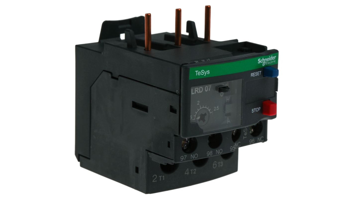 Schneider Electric TeSys LRD Überlastrelais, 3P 1 Schließer, 1 Öffner / 2,5 A, 66mm x 45mm