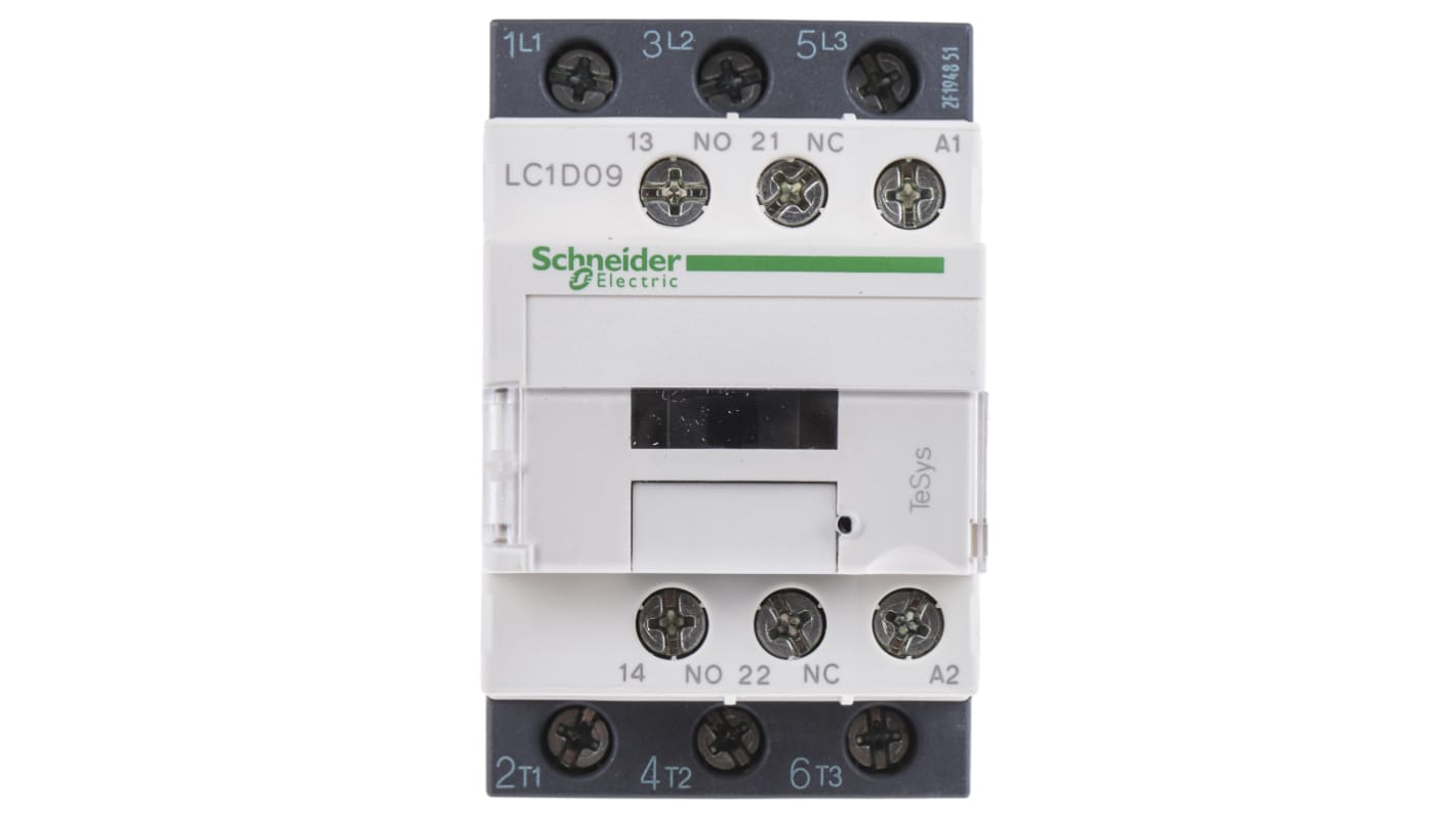 LC1D09V7 Schneider Electric LC1D Series Contactor, 400 V ac Coil, 3