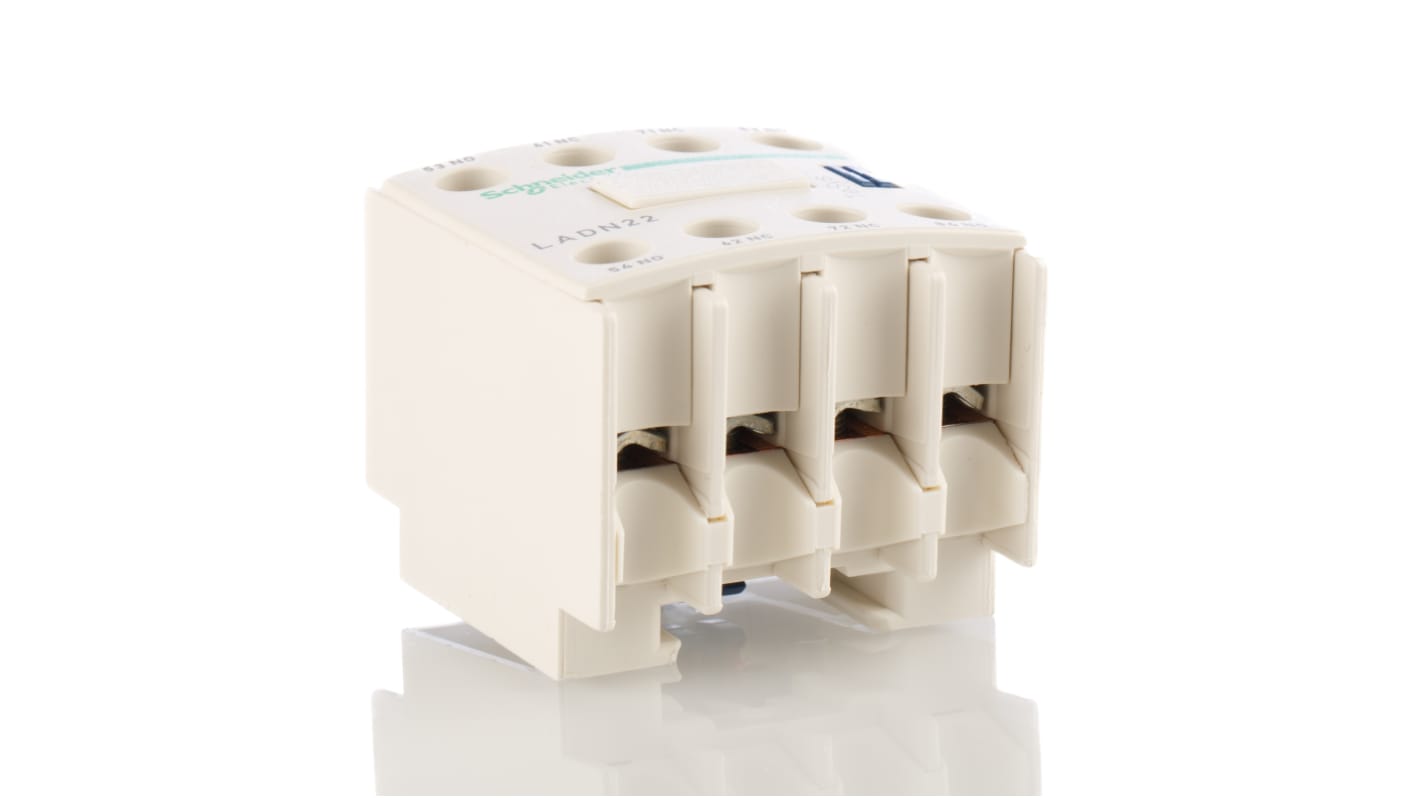 Bloc de contact auxiliaire Schneider Electric TeSys LADN 4 contacts 2 NF + 2 NO à vis