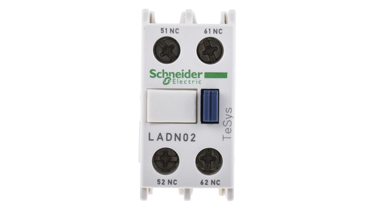 Blocco di contatti ausiliari Schneider Electric, 2 contatti, 2 N/C, montaggio frontale, serie LADN