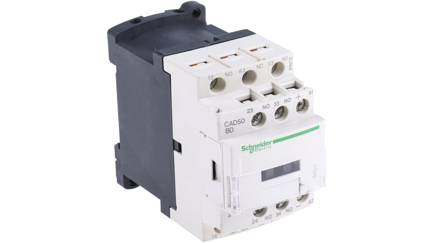 Schneider Electric CAD Series Contactor, 10 A, 5NO, 690 V ac