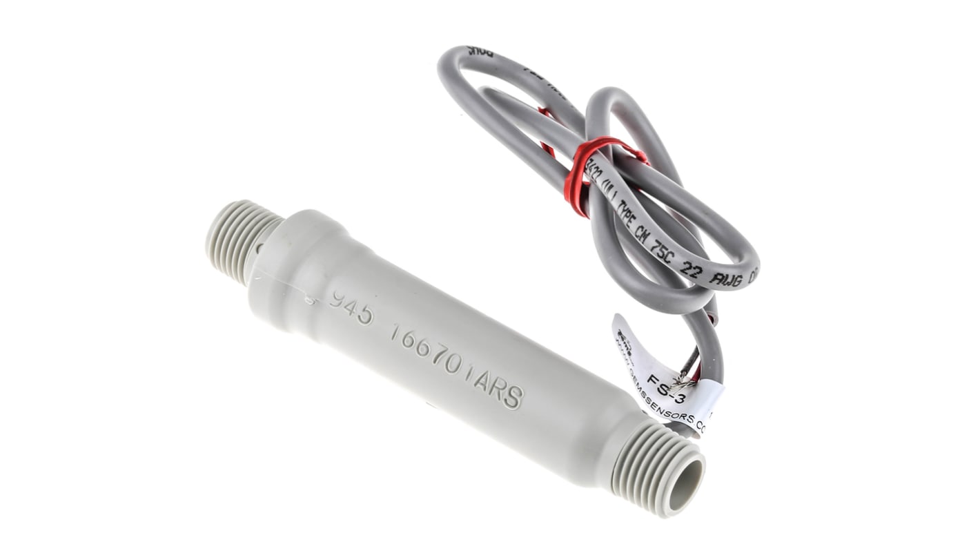 166701A Gems Sensors FS3 Series Piston Flow Sensor for Gas, 28 L