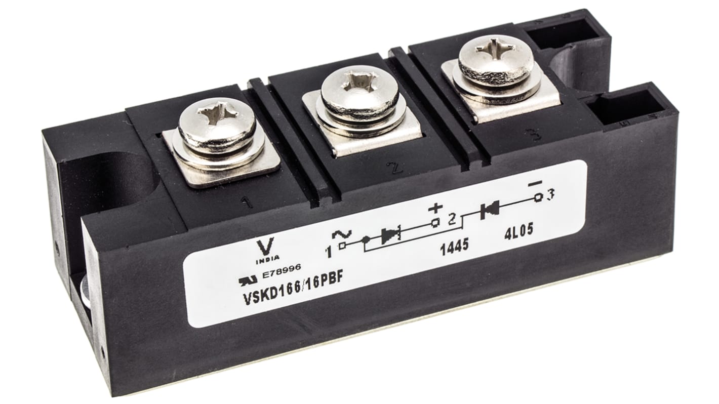 Vishay 1600V 165A, Dual Rectifier Diode, 3-Pin INT-A-PAK VS-VSKD166/16PBF