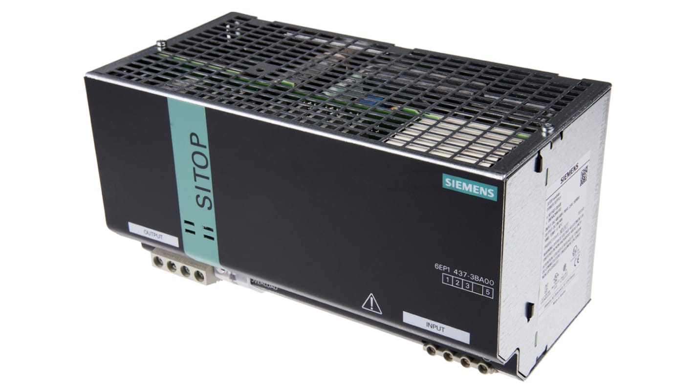 Siemens Switch Mode DIN Rail Panel Mount Power Supply ac Input, 24V dc dc Output, 40A Output, 960W