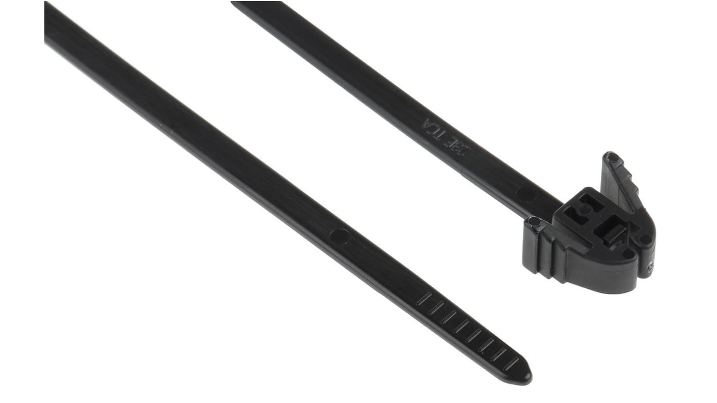 Serre-câble HellermannTyton REZ 200mm x 4,7 mm Noir en Polyamide 6.6 (PA66)