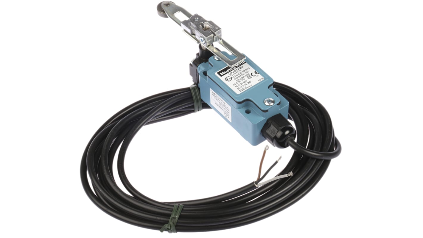 Final de carrera con Palanca de rodillo ajustable Honeywell GXA, SPDT, NA/NC, 250V, 4A, IP66, IP67, ATEX