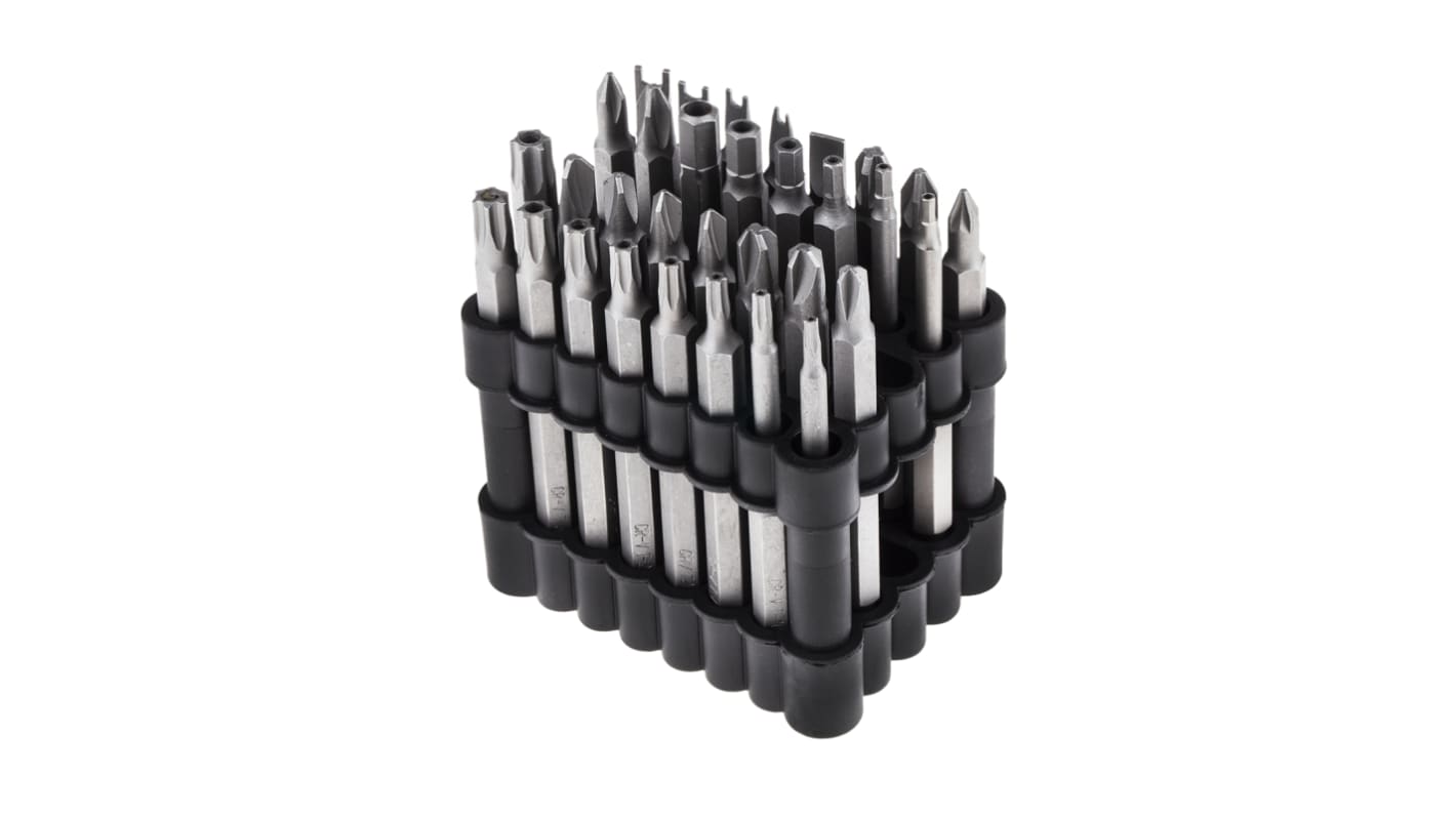 MTI Driver Bit Set 32 Pieces, Hexagon, Phillips, Pozidriv, Slotted, Tightener, Torq Set, Torx-Bo, Tri-Wing