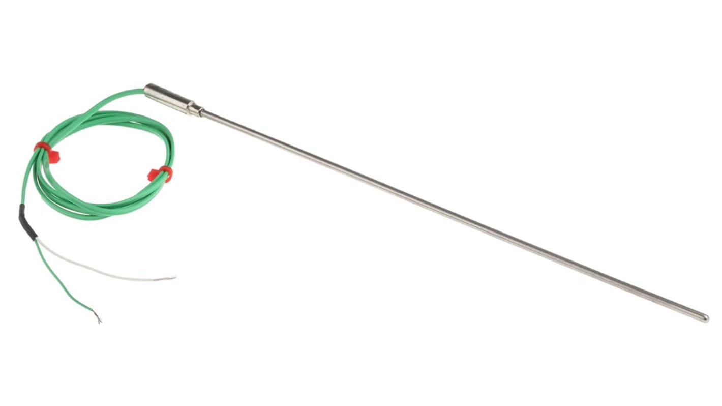 Thermocouple à isolation minérale RS PRO type K Ø 3mm, L 250mm, +1100°C max à Raccord dénudé