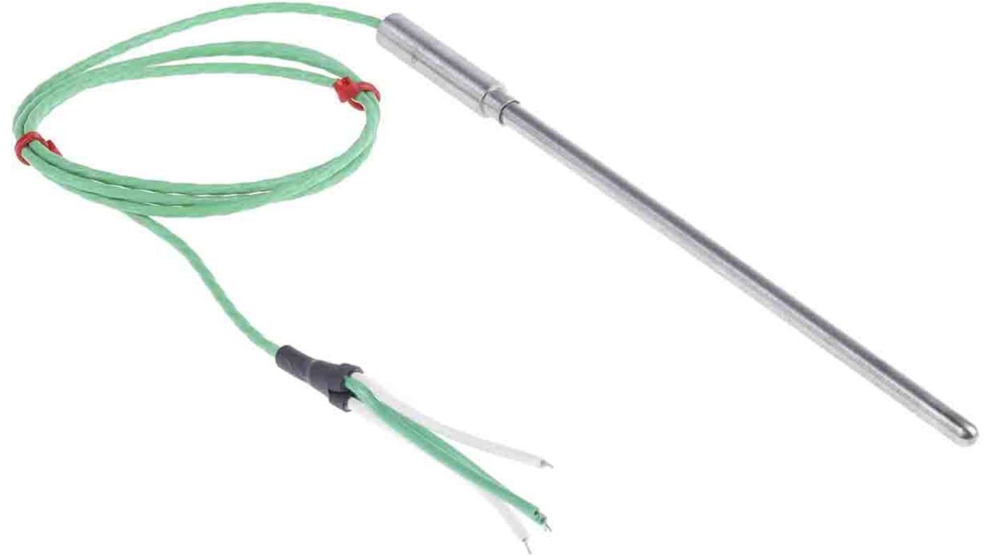 Termopar tipo K RS PRO, Ø sonda 6mm x 150mm, temp. máx +1100°C, cable de 1m, conexión Extremo de cable pelado