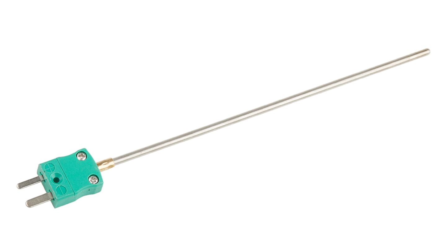 Thermocouple RS PRO type K Ø 3mm, L 150mm, +1100°C max à Fiche mâle miniature