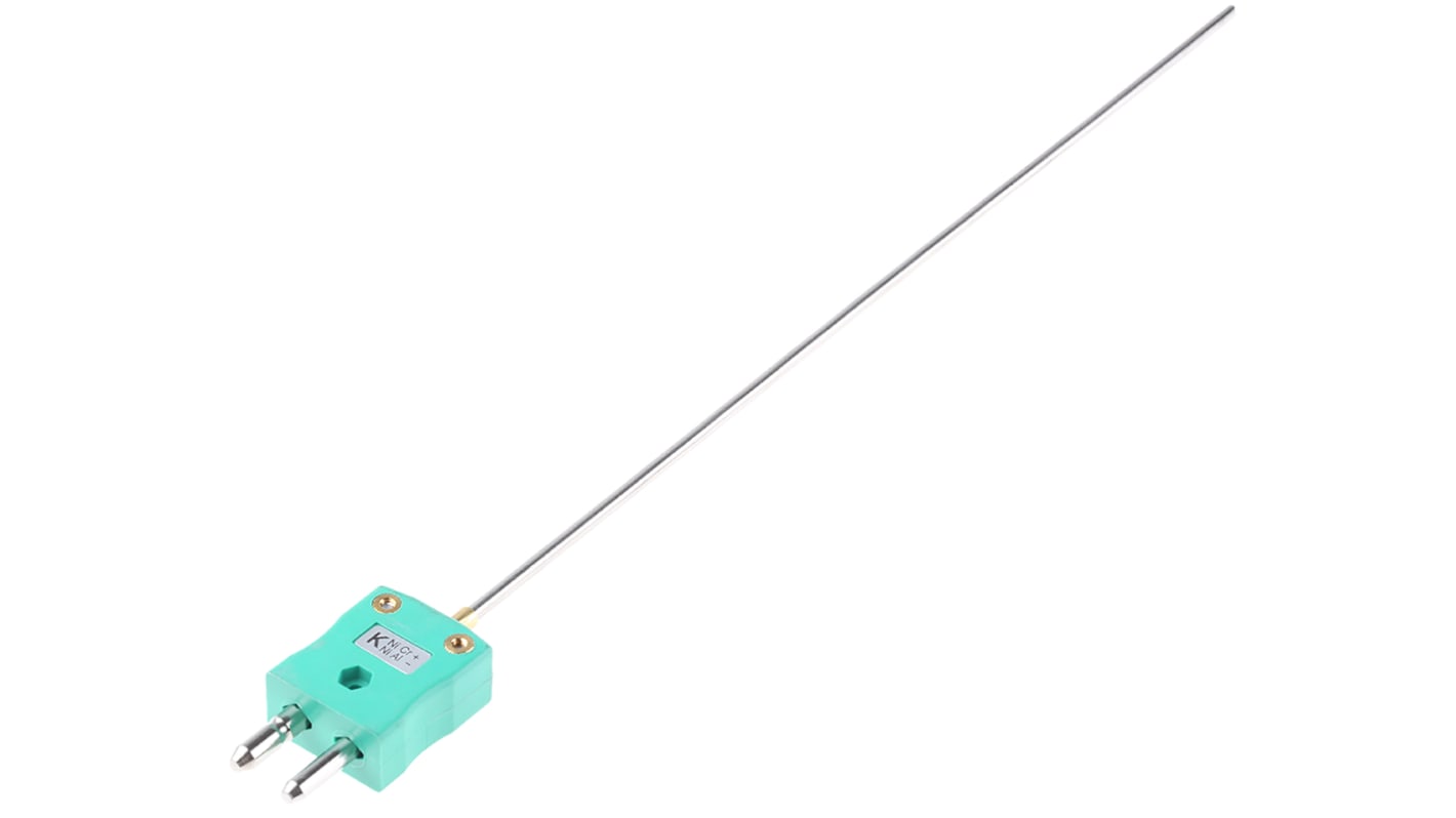 Thermocouple RS PRO type K Ø 3mm, L 250mm, +1100°C max à Fiche mâle standard