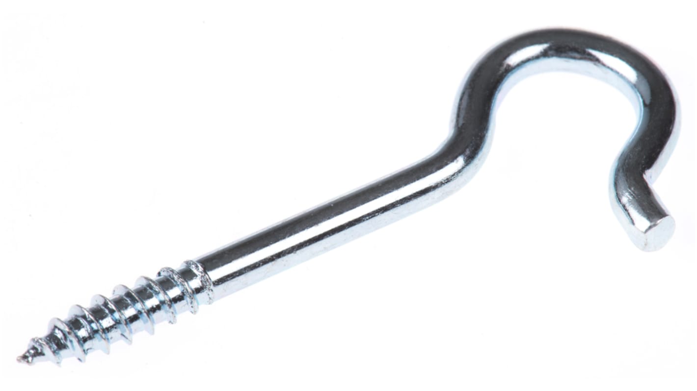 RS PRO Steel, Screw J Hook, 53mm, 10mm RS