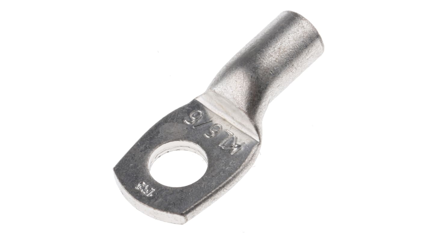 Klauke Uninsulated Ring Terminal, M6 Stud Size, 6mm² to 6mm² Wire Size