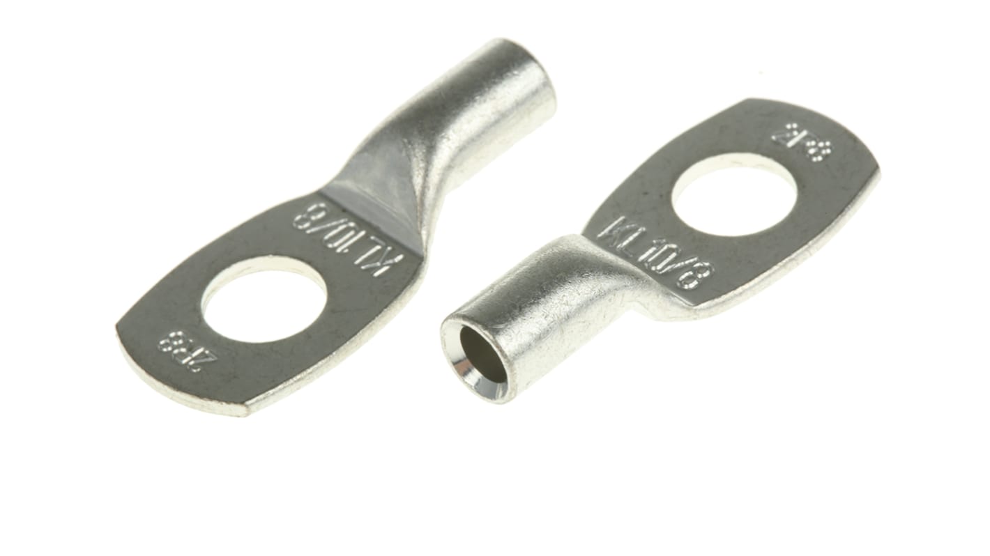 Klauke Uninsulated Ring Terminal, M8 Stud Size, 10mm² to 10mm² Wire Size