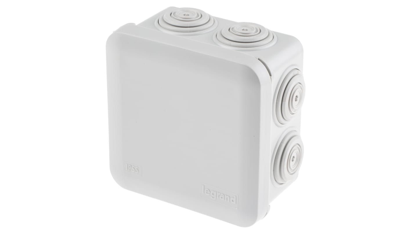 0 920 12 Legrand Plexo Series Grey Junction Box, IP55, 80 x 80 x 45mm